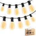 GvvooHome S11 LED Outdoor String Lights 50FT, Shatterproof & Waterproof Patio Lights with 16 Plastic Bulbs for Porch, Deck, Garden, Backyard, Balcony, 2700K Dimmable by GvvooHome