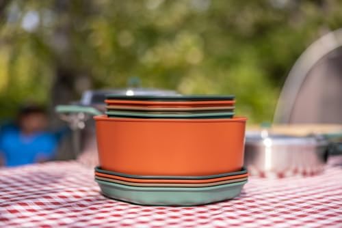 Gerber Gear ComplEAT Cook Set - Dishwasher-Safe Camping Cookware for Outdoor Cooking - Includes Saute Pan, Stock Pot, 4 Plates, 4 Bowls, Mixing Bowl & More - Image 4