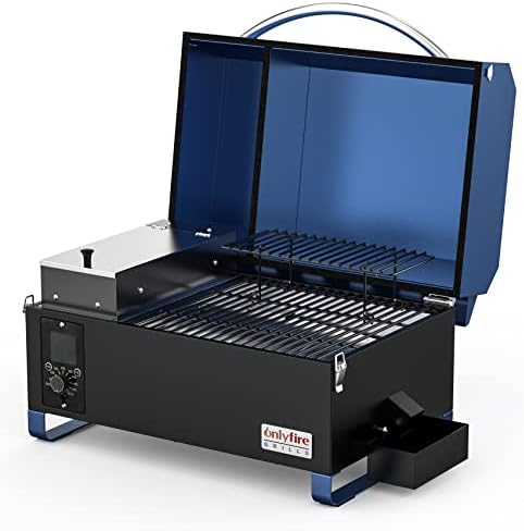 ONLYFIRE GRILLS BBQ Wood Pellet Grill Smoker, Blue GS313 - Image 2