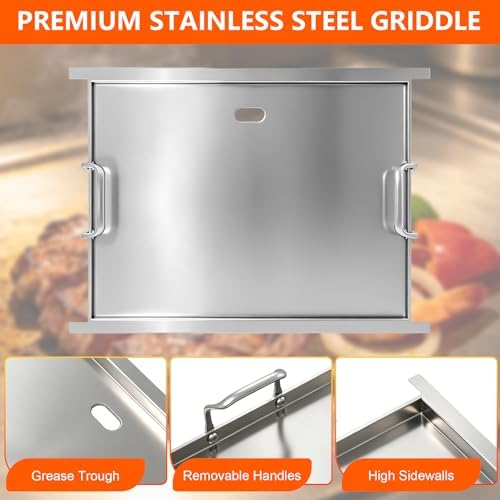 Stainless Steel Flat Top Griddle Insert for Captiva Designs GR019 - Image 3