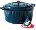SENSARTE 3.5QT Enameled Cast Iron Dutch Oven Pot with Lid&Cotton Potholders by SENSARTE