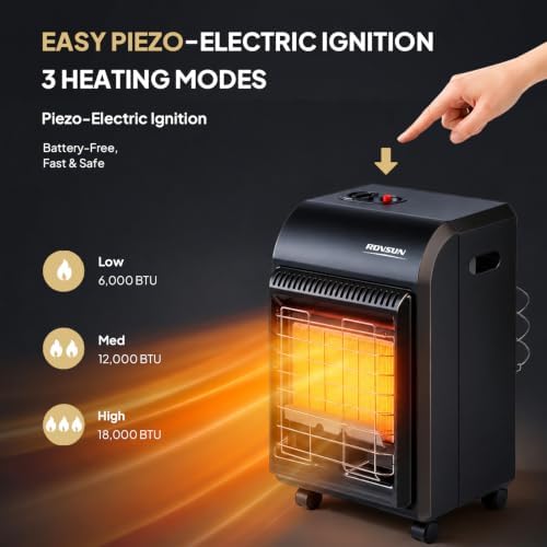 ROVSUN 18000 BTU Portable Propane Heater for Indoor & Outdoor Use with ODS - Image 2