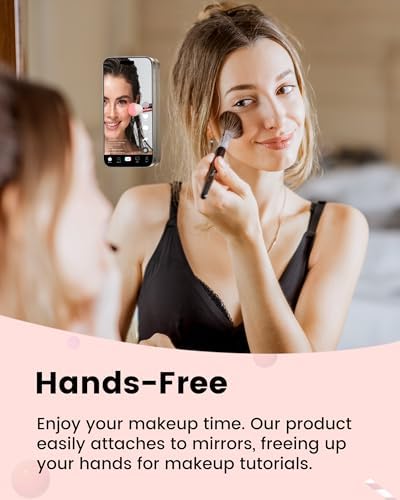amBand Magnetic Suction Phone Mount for MagSafe Case, Silicone Cup Sticky Grip Holder for iPhone, Removable Hands-Free Selfie/Video for TikTok Influencers, Women Gift, Smoke Violet - Image 5