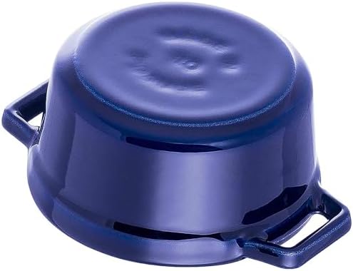Staub Cast Iron 0.25-qt Mini Round Cocotte - Dark Blue, Made in France - Image 4