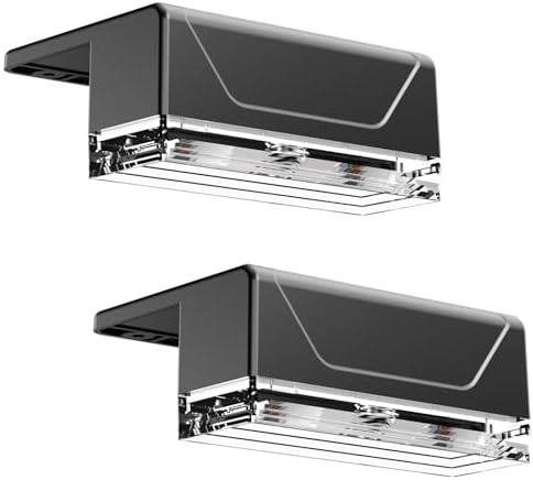 LIANGLOME 2PK Solar Fence Lights Outdoor - 3000/4000/6000K 3 Mode, IP65 Waterproof Fence Lights Solar Powered, Dusk to Dawn Solar Light for Outside, Backyard/Step/Patio/Deck/Stair Railings and Wall by LIANGLOME