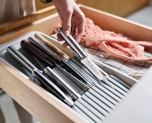 Joseph Joseph DrawerStore 2-Tier Knife Kitchen Drawer Organizer, Holds up to 11 Knives, Disassembles for Easy Cleaning, Recycled Plastic - Image 5