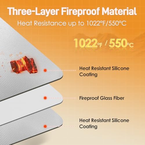 Heat Resistant Mats for Air Fryer on Countertop, 24 x 16in, Grey - Image 2