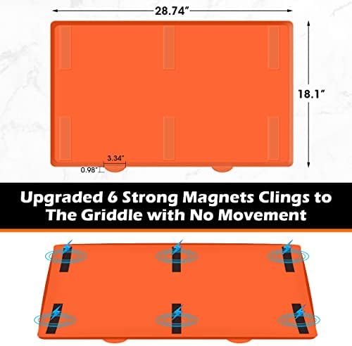 Blackstone 28" Griddle Mat Silicone with Magnetic Protective Cover - Orange - Image 2