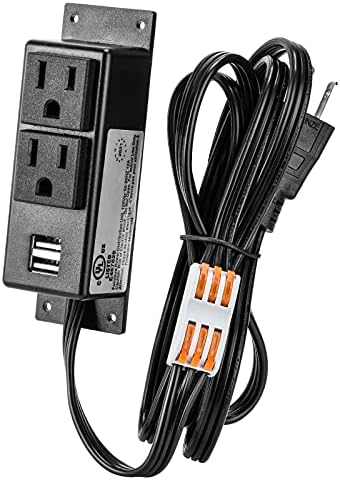 Gun Safe Power Outlet Kit, Briidea Gun Safe Accessory Electrical Outlet with USB for Interior Dehumidifiers and Lights by briidea