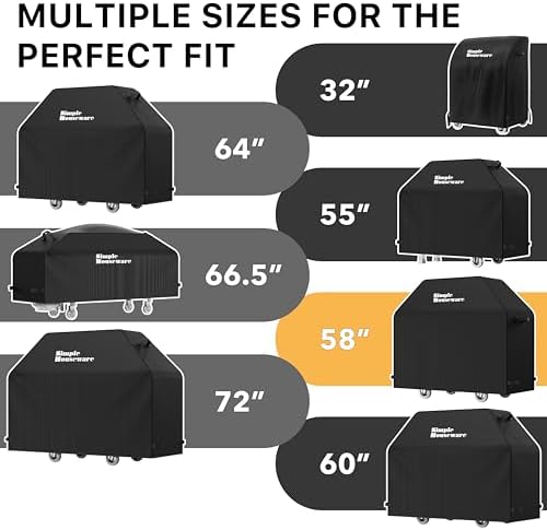 Simple Houseware 58 in. Heavy-Duty BBQ Gas Grill Cover, Waterproof - Image 6