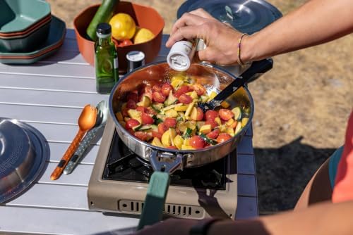 Gerber Gear ComplEAT Cook Set - Dishwasher-Safe Camping Cookware for Outdoor Cooking - Includes Saute Pan, Stock Pot, 4 Plates, 4 Bowls, Mixing Bowl & More - Image 5