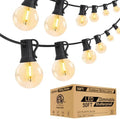 Lightdot 50FT Outdoor String Lights, LED Bistro String Lights with Shatterproof G40 Vintage Bulbs, 2200K Dimmable, Waterproof Hanging Lights for Porch, Deck, Garden, Backyard, Balcony - ETL Listed by LightdotLighting