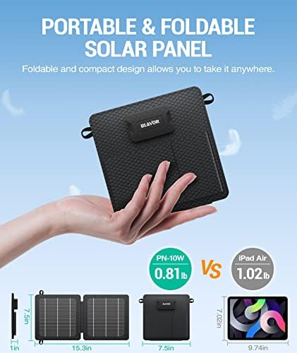 BLAVOR 10W Portable Solar Charger (5V/2A Max), Small Foldable Solar Panel - Image 2