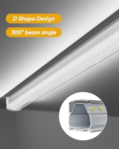 8FT 12 Pack LED Shop Light 120W 19200LM 5000K Garage Lighting - Image 5