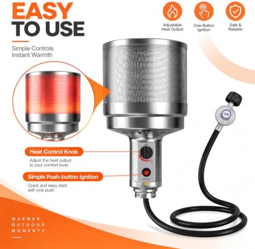 48,000 BTU Replacement Burner Head for 3" Patio Heaters, Stainless Steel - Image 2
