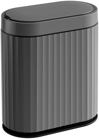 ELPHECO Bathroom Trash Can with Automatic Lid, 2 Gallon, Cement Grey Black - Image 7