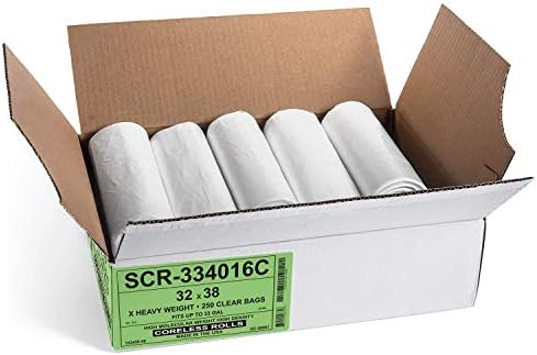Aluf Plastics 33 Gallon Trash Bags-Source Reduction Series Value High Density 16 Micron Gauge (equiv) - Intended for Home,Office,Bathroom, Paper, Styrofoam(1 Pallet of 70 Cases, 17500 Bags Total) - Image 2