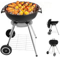 18-Inch Portable Charcoal Grill - Ultimate Apple Shape BBQ Grill for Camping, Tailgating & Patio - Compact, Lightweight & Durable with Carrying Handle and Wheels (Black) by Unknown