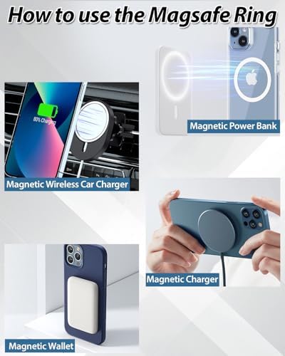 KALAPOP Metal Rings 10PCS,Ultra-Thin(0.4mm) for MagSafe Sticker,Magnetic Adapter,Phone Cases&Wireless Charger,Compatible with iPhone 17/Air/16/15/14/13,Galaxy S24/S23/S22/Kindle(White 10PCS) - Image 6