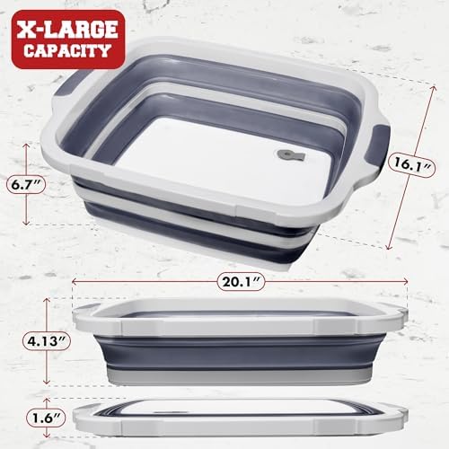 KITCHEN PERFECTION Collapsible XL Smoker & BBQ Prep Tub with Locking Lid - Image 3