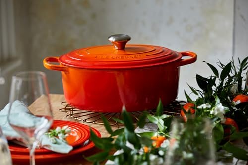 Le Creuset Enameled Cast Iron Oval Dutch Oven, 5 qt, Flame - Image 6