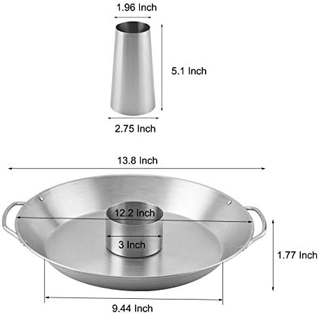 Beer Can Chicken Holder 12 Inch Stainless Steel Grill Roaster Stand - Image 6