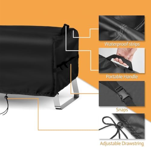 Tabletop Grill Cover, 600D PVC Shell, 25-18-15 Inch Profile, Compatible with NXR 3, Debris Barrier for Patio Garage Camping Storage Tabletop Barbecue Cover Compact Grill Protector Patio - Image 7