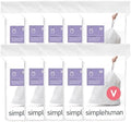 simplehuman Code V 200 Count Custom Fit Liners, Drawstring Kitchen Trash Bags, One-by-One Mess-Free Dispense, Extra Thick & Double Seamed, 50% PCR Plastic, 16-18 Liter / 4.2-4.8 Gallon, White by Unknown