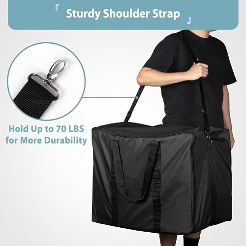 SHINESTAR Griddle Carry Bag for Blackstone 17 Inch & 22 Inch Tabletop Grill with Hood and Stand, Portable Griddle Carry Bag for Travel, Heavy Duty 600D Waterproof Polyester, Black - Image 5