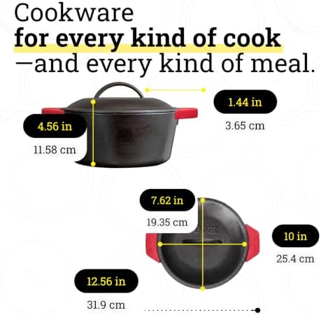 Lodge Cast Iron Dutch Oven with Loop Handle, Oven-Safe, 5 Quart - Image 5