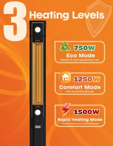onlyfire FlexRay 80" Electric Infrared Patio Heater for Indoor Outdoor - Image 4