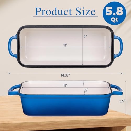 11x5 Inch Cast Iron Loaf Pan with Lid, Sourdough Bread Baking - Image 3