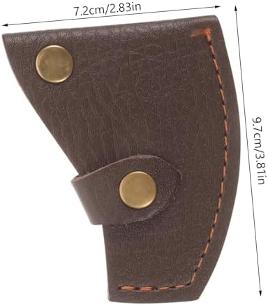 Portable Hatchet Cover PU Sleeve for Axes and Hatchets Brown - Image 2