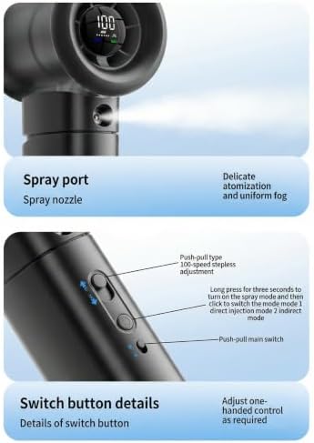 Handheld Turbo Misting Fan with LED Display & Safety Lock - Image 3