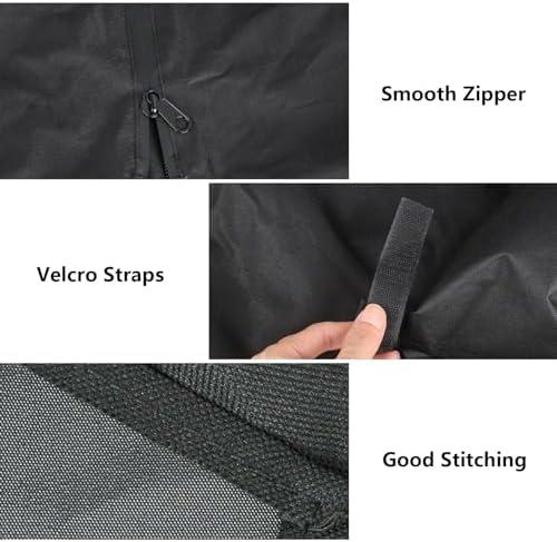 Outdoor Heavy Duty Waterproof Pellet Grill Cover for Traeger 34,Pro 34 Series Wood Pellet Smoker Grill,Texas and More,Full Length All Weather Protection Grill Cover for Traeger BAC380 BAC504,Black - Image 5