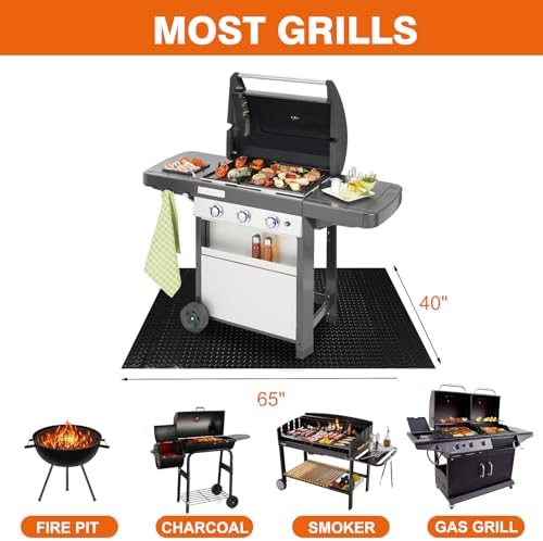 65"*40" Under Grill Mats for Outdoor Grill(XX Large-2 Packs) - Image 7
