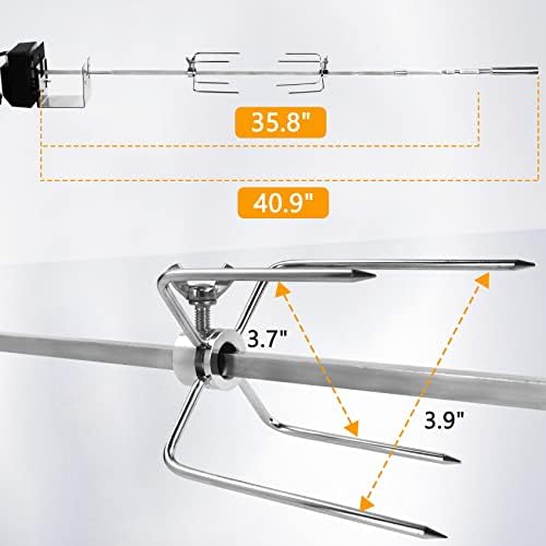 7652 Grill Rotisserie Kit for Genesis II/Genesis II LX 200/300 Series,7652 Stainless Steel Rotisserie Suitable for All Kinds of Meat,for Family Picnic,Camping - Image 6