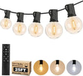 25FT LED Outdoor String Lights with Dimmable 3 Color Lights with Remote by BestChoiceforYourLife