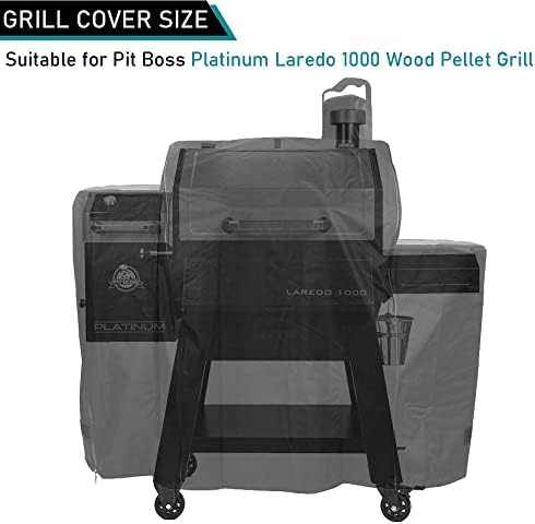 ZJYWSCH Grill Cover for Pit Boss Platinum Laredo 1000 Wood Pellet Grill and Smoker Outdoor Waterproof Pit Boss Laredo 1000 Grill Cover PB1000PL 600D Heavy Duty - Image 2
