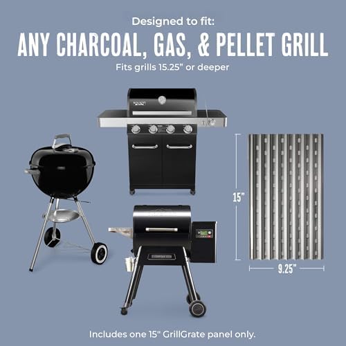 GrillGrate Flavor Zone | Universal Grill Accessory for Gas Grills, Pellet Grills, or Charcoal Grills | Hard Anodized Aluminum | 15 for Any Grill - Image 2