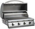 Blaze Prelude LBM Built-In Natural Gas Grill | 32-Inch 4-Burner BBQ with 56,000 BTUs | 304 Stainless Steel Construction | Flame Stabilizing Grids | BLZ-4LBM-NG by Blaze