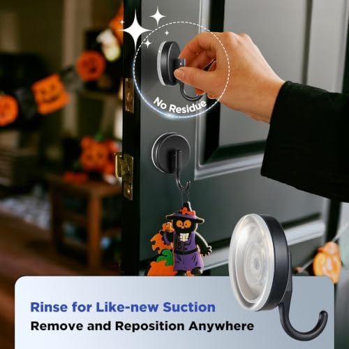 OUTXE Wreath Hanger for Front Door, Upgraded Suction Cup Reef Hook - Image 3