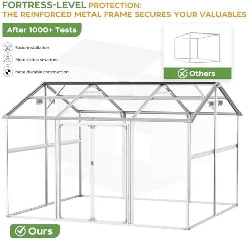 WACASA 10x12 FT Large Resin Plastic Outdoor Storage Shed with Floor - Image 3
