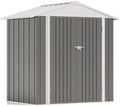 Patiowell 6x4 FT Outdoor Storage Shed, Metal Sheds, Gray by Patiowell