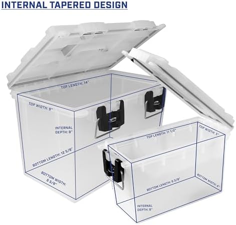 Sheffield Ammo Box Made in USA, Stackable Lockable Ammo Storage Box, Frost - Image 4