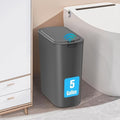 Cesun 5 Gallon Automatic Bathroom Trash Can with Lid, Grey, Touchless by Cesun