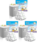 Teivio Small Trash Bags 4 Gallon 120 Counts Garbage Bags, Bathroom Trash Can Bin Liners, Small Plastic Bags for home office kitchen, fit 12-15 Liter, 3,3.5,4.5 Gal, Clear (Pack of 3) by Teivio