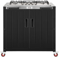 Feasto Modular Outdoor Kitchen Island with 5-Burner Gas Stove and Storage by Idealforcook