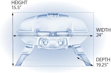 Napoleon TravelQ 285 Portable Propane Grill - 2 Burners - Image 2