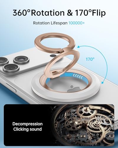 SYNCWIRE Magnetic Phone Ring Holder, for MagSafe Phone Grip Stand Kickstand - Image 2